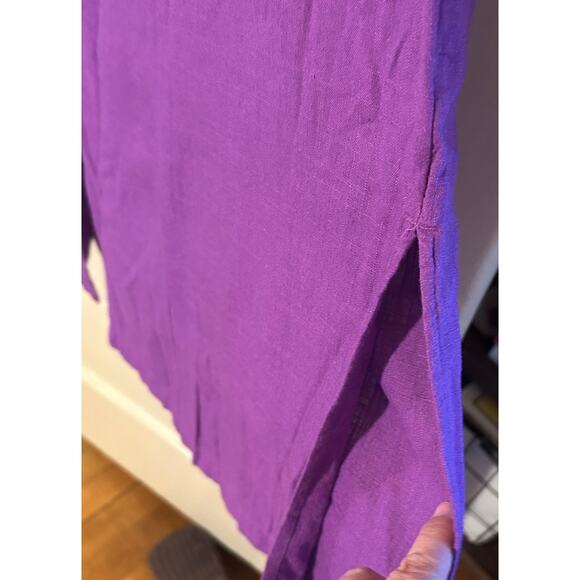 J Jill Linen Midi Button Front Dress size L - Picture 6 of 6